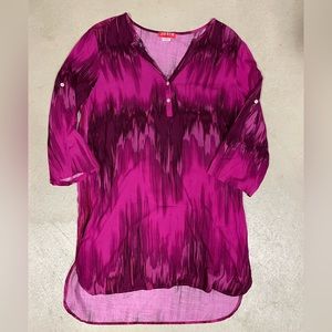 Josie Natori Purple Tie-dye Tunic/dress